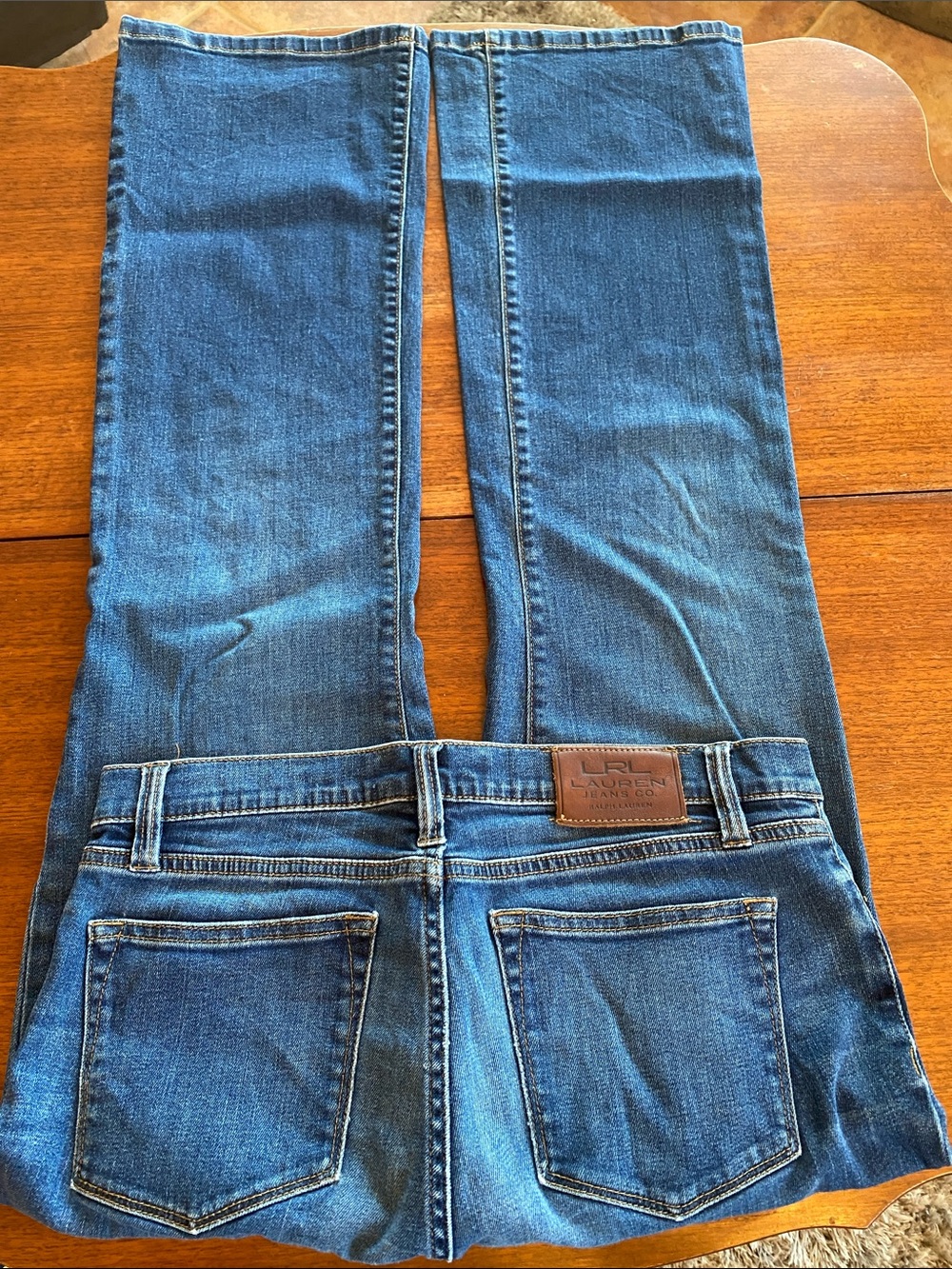 LRL / Lauren Classic Bootcut Jeans in Medium Blue Wash - Picture 6 of 10